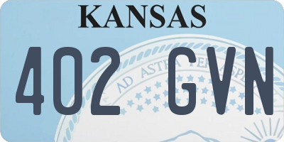 KS license plate 402GVN