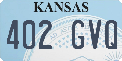 KS license plate 402GVQ