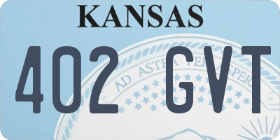 KS license plate 402GVT