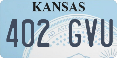 KS license plate 402GVU