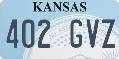 KS license plate 402GVZ