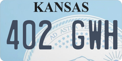 KS license plate 402GWH