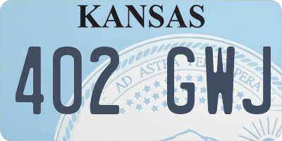 KS license plate 402GWJ