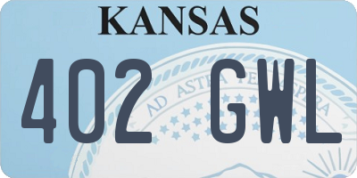 KS license plate 402GWL