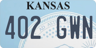 KS license plate 402GWN