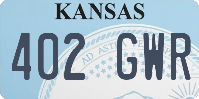 KS license plate 402GWR