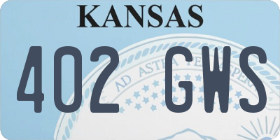 KS license plate 402GWS