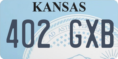 KS license plate 402GXB