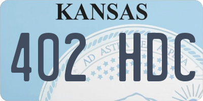 KS license plate 402HDC
