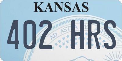 KS license plate 402HRS