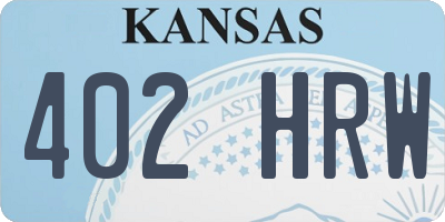 KS license plate 402HRW
