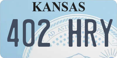 KS license plate 402HRY