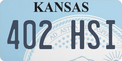 KS license plate 402HSI