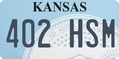KS license plate 402HSM