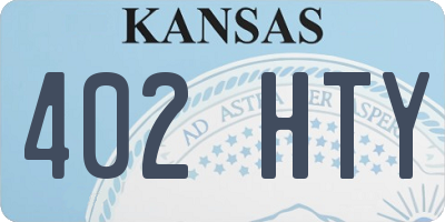 KS license plate 402HTY