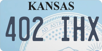 KS license plate 402IHX