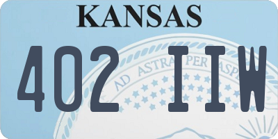 KS license plate 402IIW