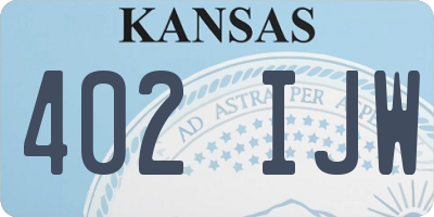 KS license plate 402IJW