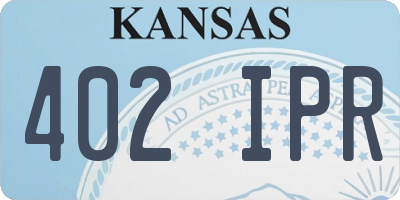 KS license plate 402IPR