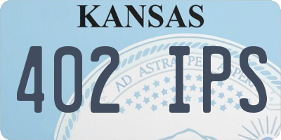 KS license plate 402IPS