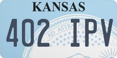 KS license plate 402IPV