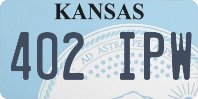KS license plate 402IPW