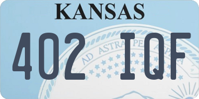 KS license plate 402IQF