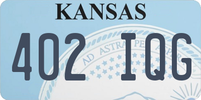 KS license plate 402IQG