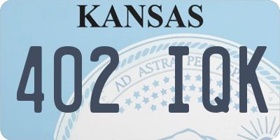 KS license plate 402IQK