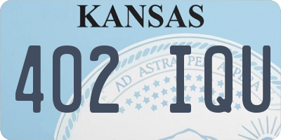 KS license plate 402IQU