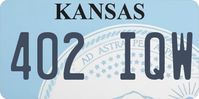 KS license plate 402IQW