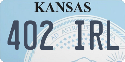 KS license plate 402IRL