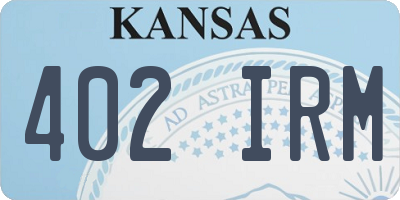 KS license plate 402IRM