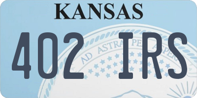 KS license plate 402IRS