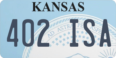 KS license plate 402ISA
