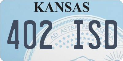 KS license plate 402ISD
