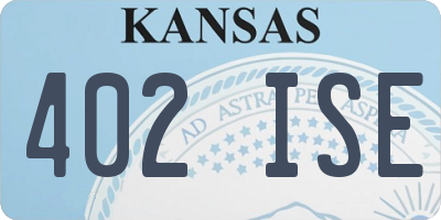 KS license plate 402ISE