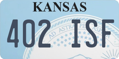 KS license plate 402ISF
