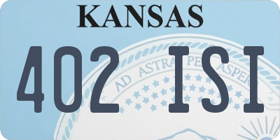 KS license plate 402ISI