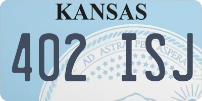 KS license plate 402ISJ