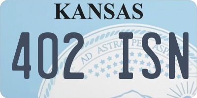 KS license plate 402ISN