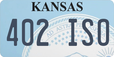 KS license plate 402ISO