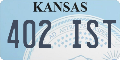 KS license plate 402IST