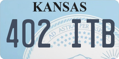 KS license plate 402ITB