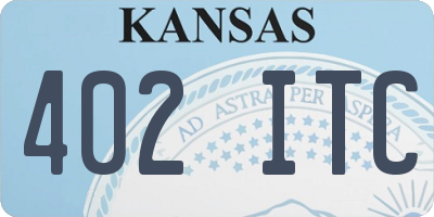 KS license plate 402ITC