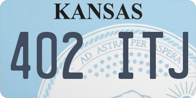 KS license plate 402ITJ