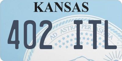 KS license plate 402ITL