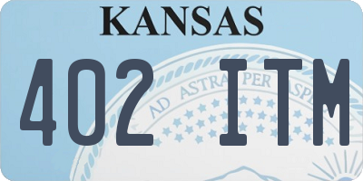 KS license plate 402ITM