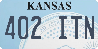 KS license plate 402ITN