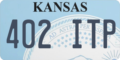 KS license plate 402ITP